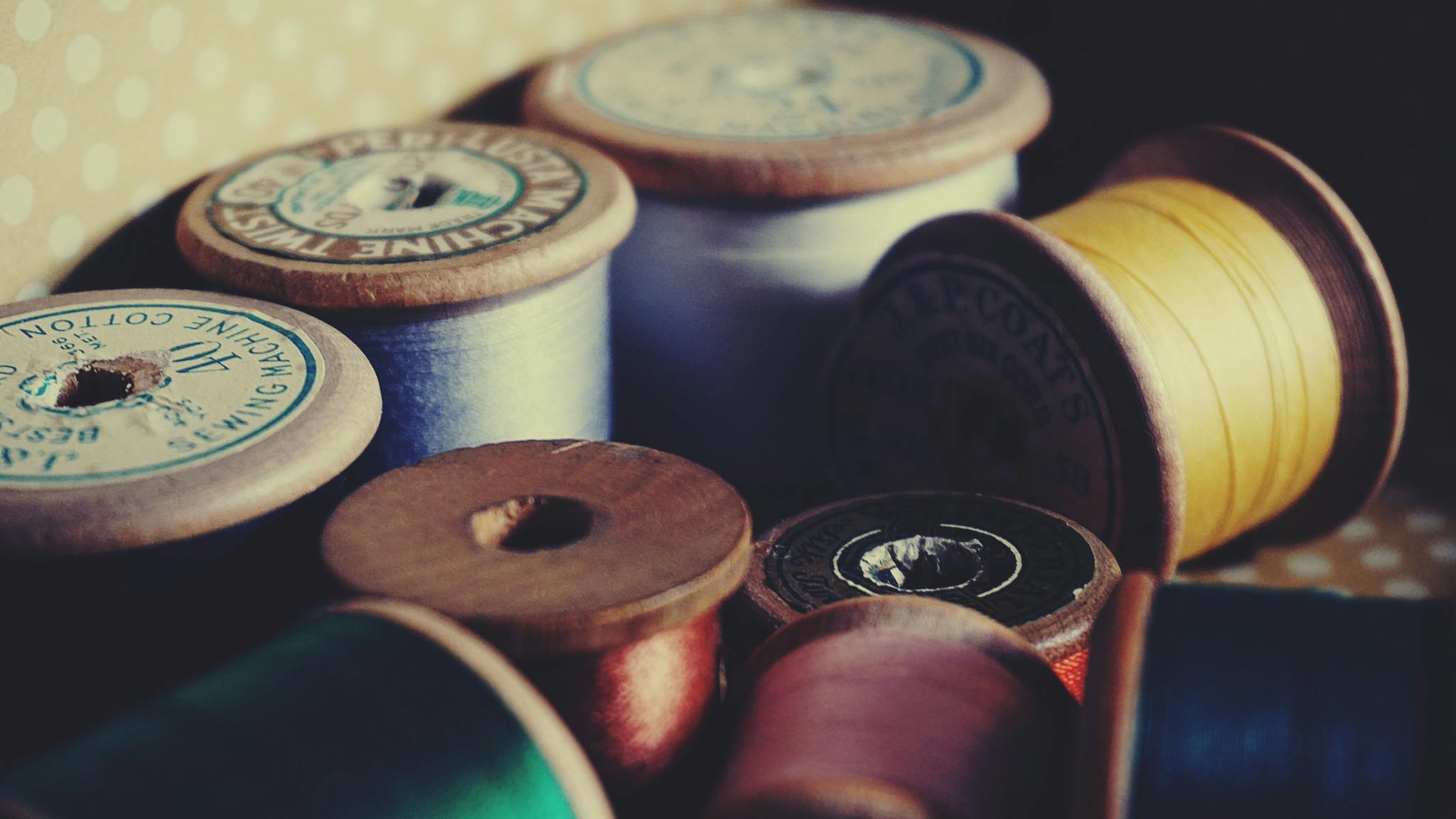 Assorted-color Threads in Spools