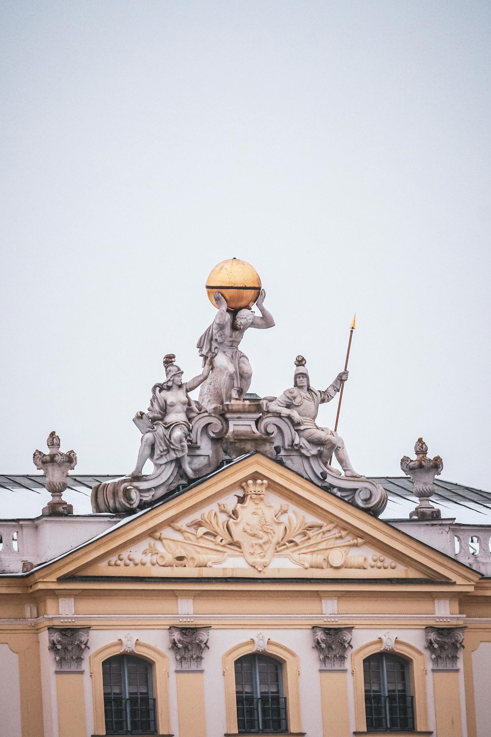 Sculptures on Top of the Branicki Palace, Bialystok, Poland